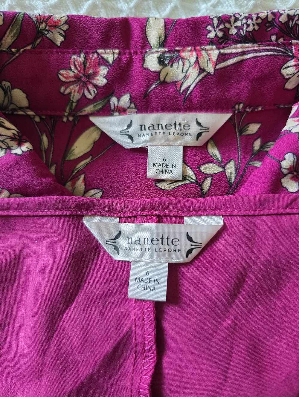 Nanette Lepore Sleeveless Pink Magenta Floral Tie-Waist Dress - Picture 14 of 16